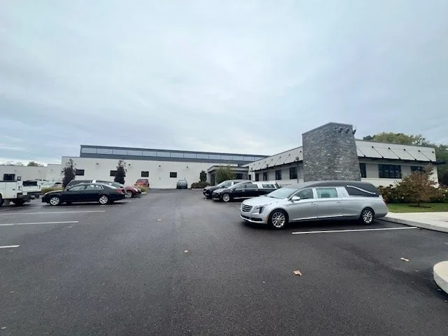 Wide shot of the parking lot from another angle