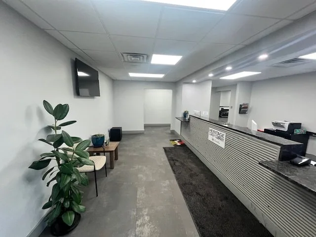 Customer reception and front desk area